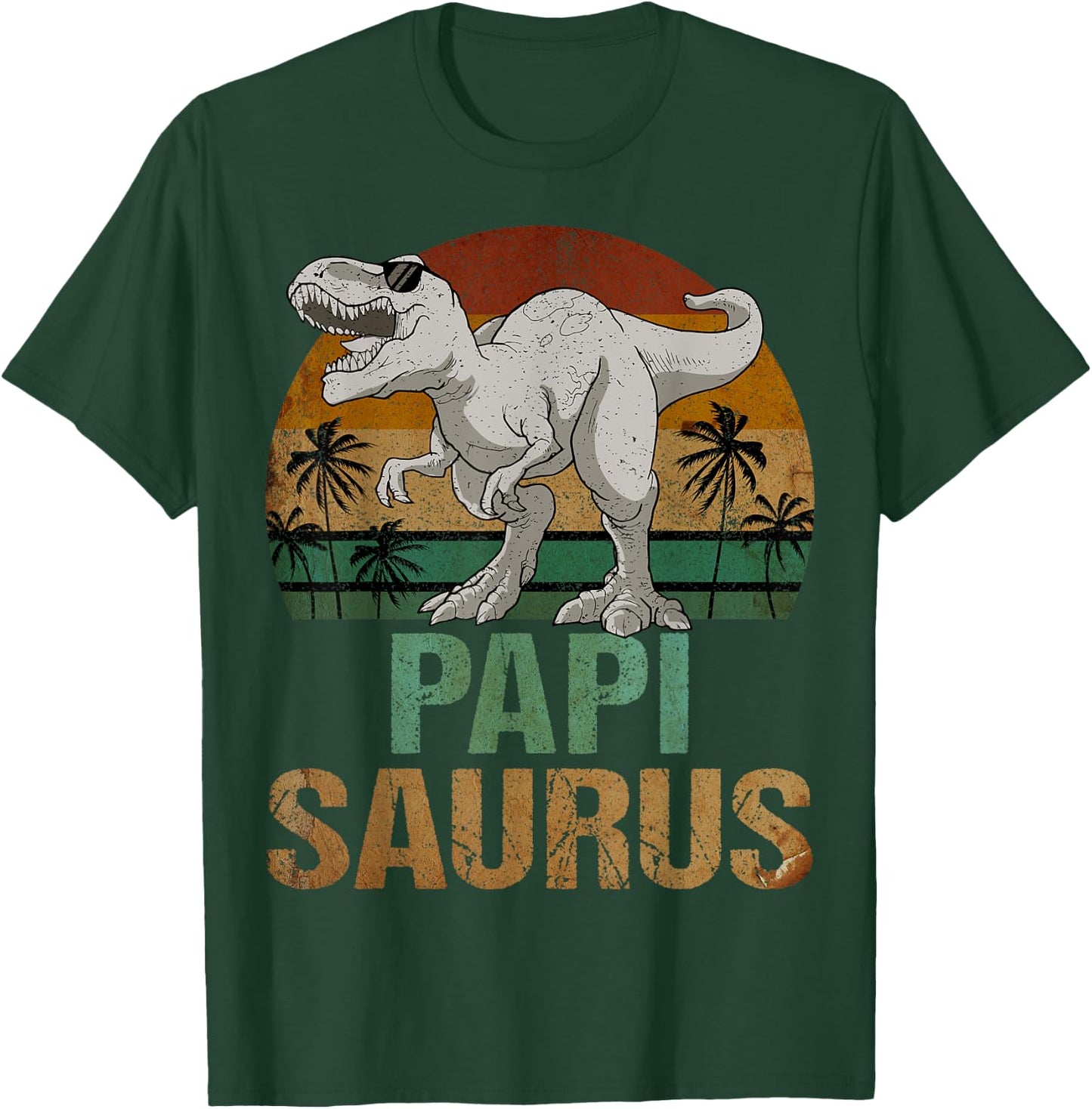 Papisaurus T Rex Dinosaur Papi Saurus Father's Day T-Shirt - T-Shirt | Forest