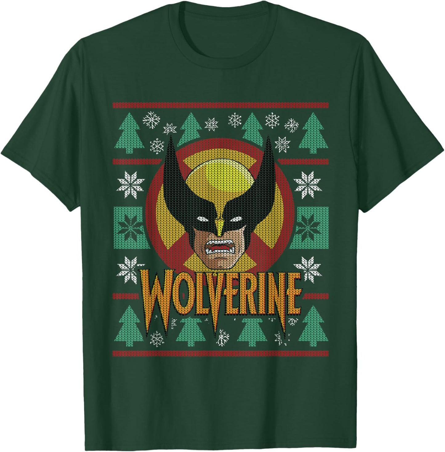 Marvel X-Men Wolverine Holiday Sweater T-Shirt - T-Shirt | Forest