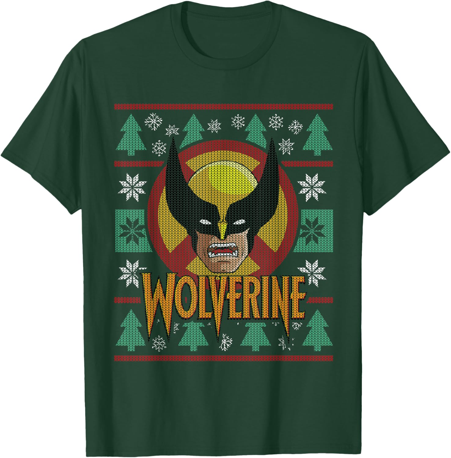 Marvel X-Men Wolverine Holiday Sweater T-Shirt - T-Shirt | Forest