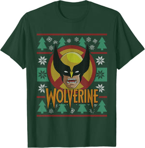 Marvel X-Men Wolverine Holiday Sweater T-Shirt - T-Shirt | Forest