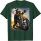 Grizzly Bear Riding Chopper Motorcycle at Sunset T-Shirt - T-Shirt | Forest