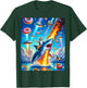 Cat Kitty Riding Fire Breathing Shark Rainbow Laser Taco T-Shirt - T-Shirt | Forest