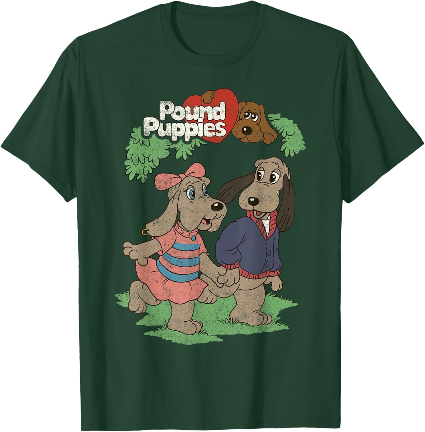 Pound Puppies Valentine's Day Puppy Love Couple Shot T-Shirt - T-Shirt | Forest