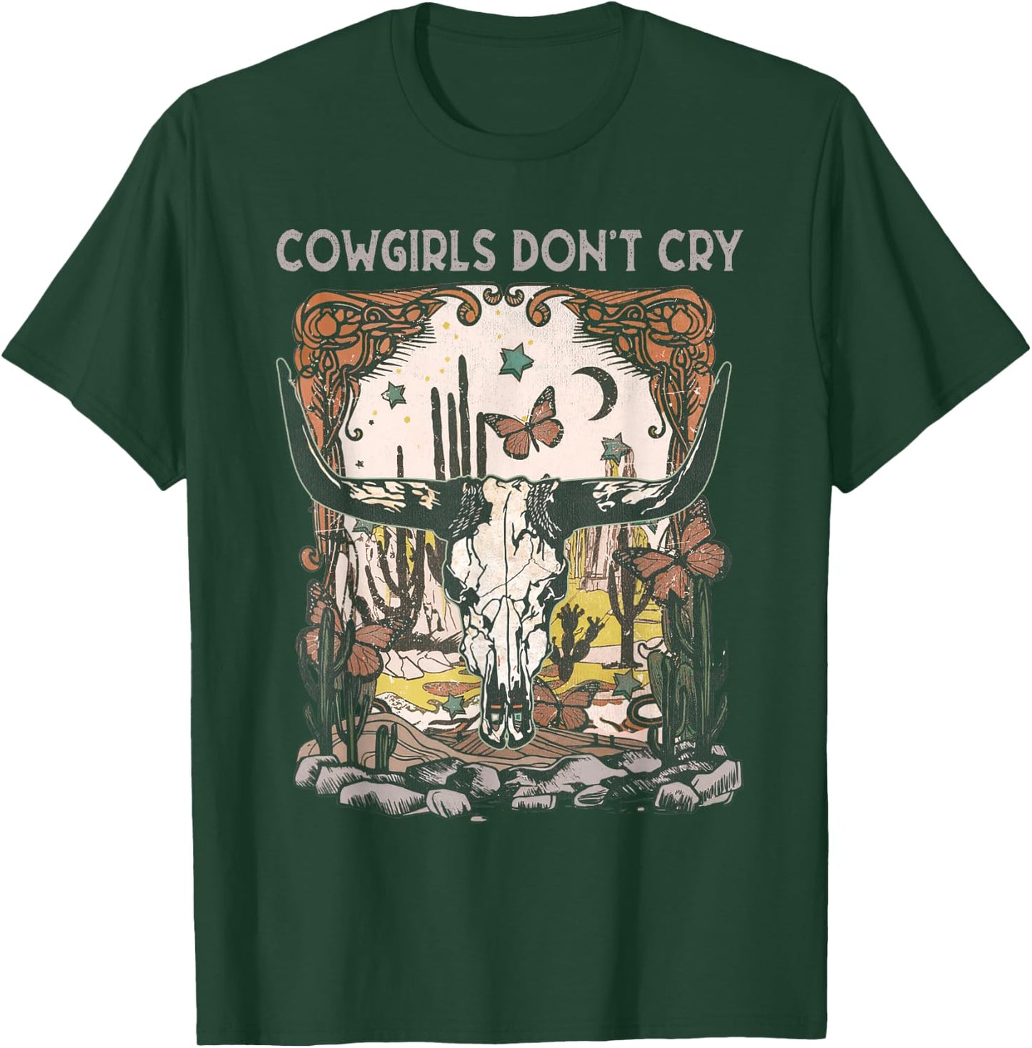 Classic Rodeo Funny Music Do not Cry with Western Cowgirl T-Shirt - T-Shirt | Forest