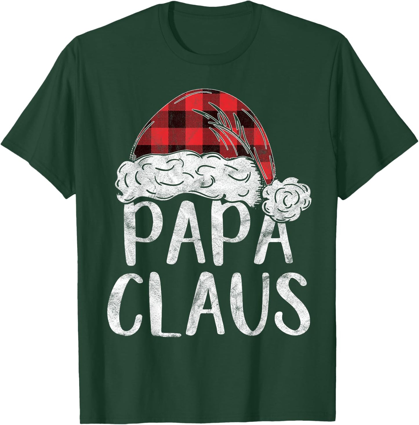 Papa Claus Christmas Costume Gift Santa Matching Family Xmas T-Shirt - T-Shirt | Forest