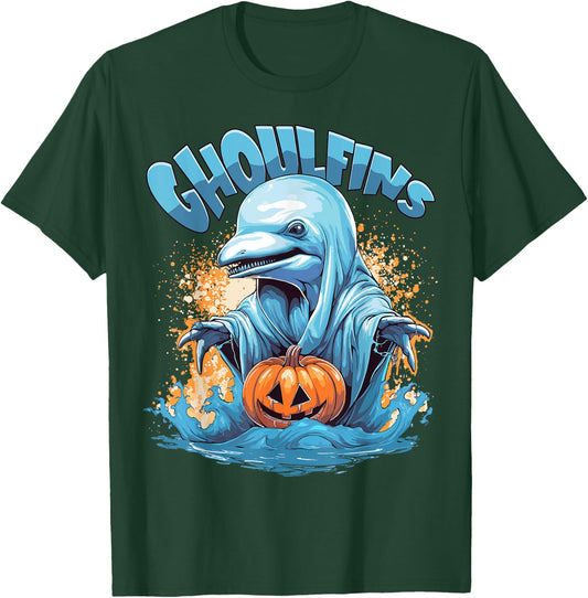 Ghoulfins - Dolphin Halloween Costume For Adult Men Women T-Shirt - T-Shirt | Forest