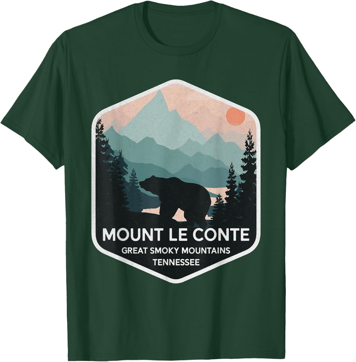 Mount Le Conte Great Smoky Mountains Tennessee Vintage Bear T-Shirt - T-Shirt | Forest