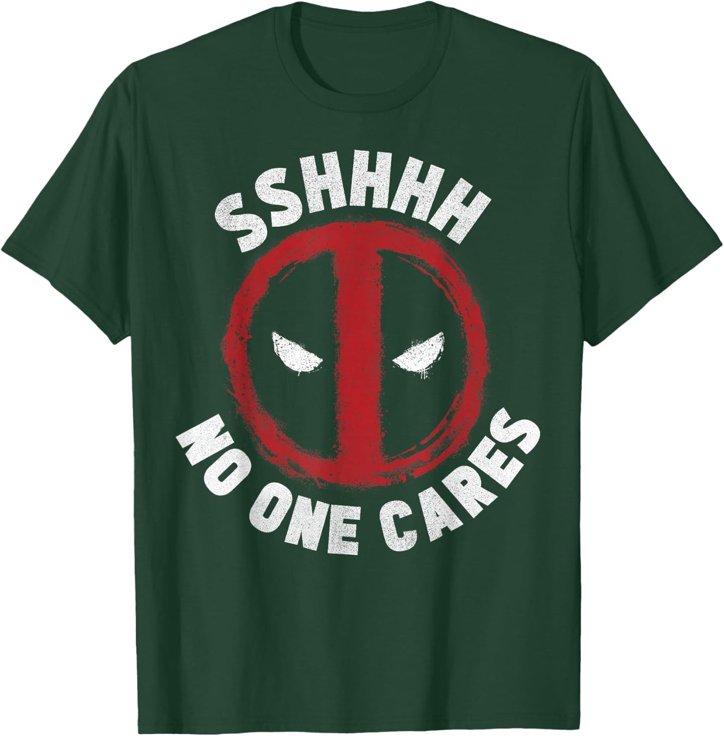 Marvel Deadpool Sshhhh No One Cares Logo T-Shirt - T-Shirt | Forest