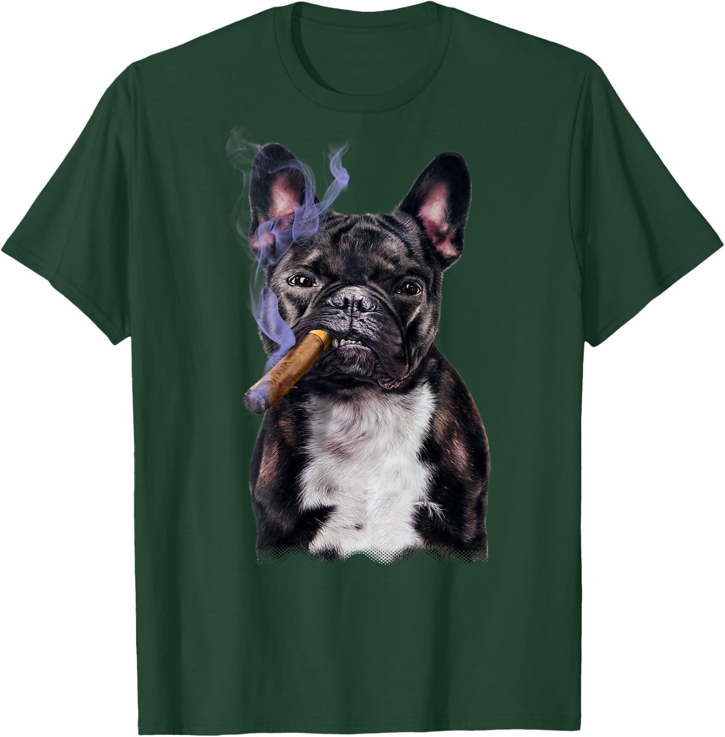 French Bull Dog with Cigar Women T-Shirt - T-Shirt | Forest