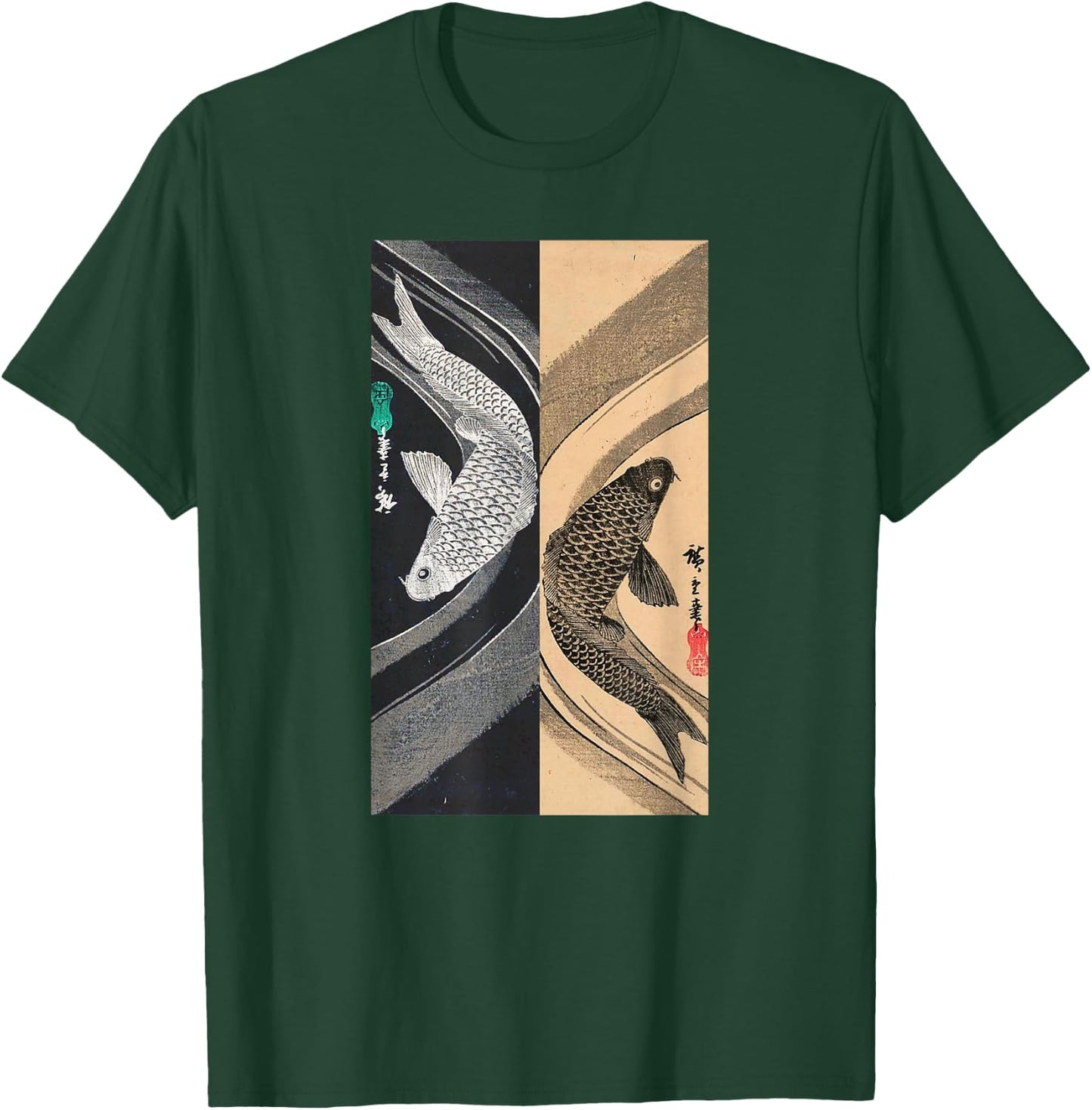 Japanese Art Fish Graphic Design 3 T-Shirt - T-Shirt | Forest