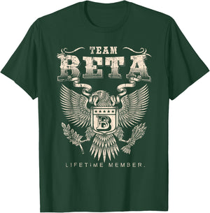 Team Beta Lifetime Member - Beta Name T-Shirt - T-Shirt | Forest