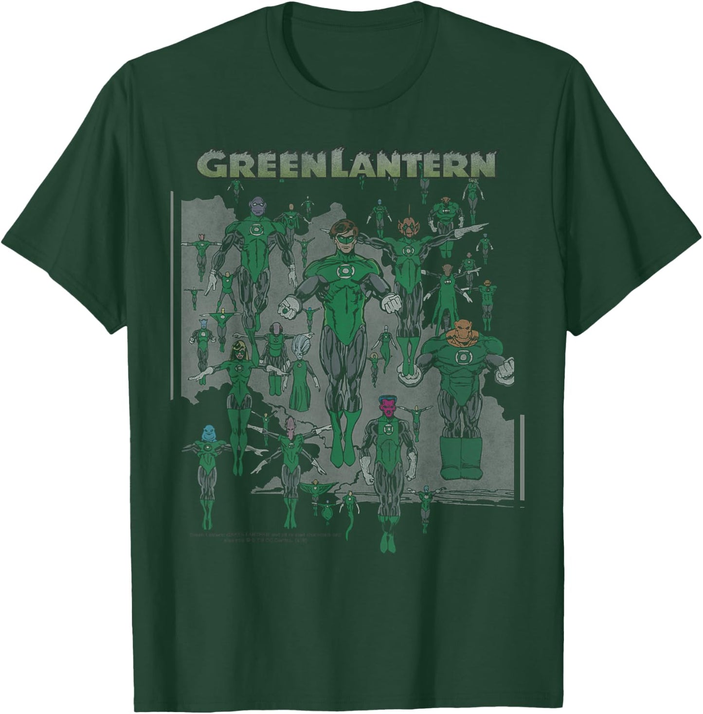 DC Comics The Green Lantern Green Group T-Shirt - T-Shirt | Forest
