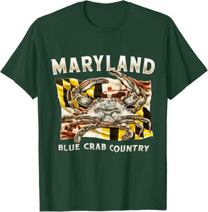 Maryland blue crab country T-Shirt - T-Shirt | Forest