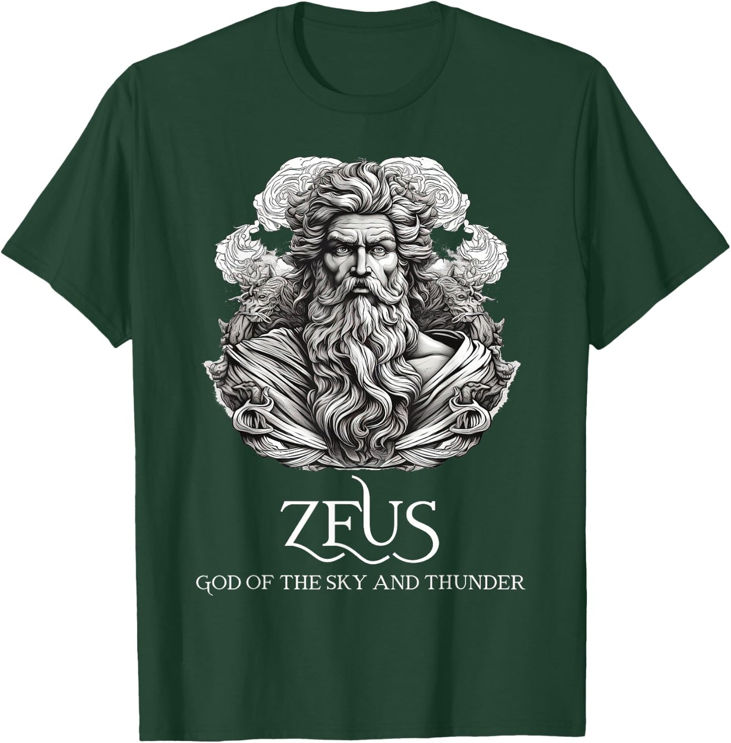 Zeus God of the The Sky & Thunder Greek Mythology Philosophy T-Shirt - T-Shirt | Forest
