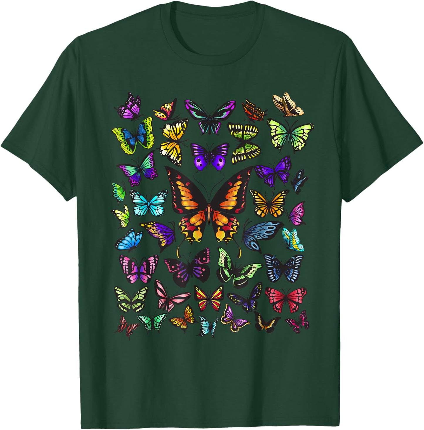 Butterfly Gift Women Kids Butterfly Lover Collection T-Shirt - T-Shirt | Forest