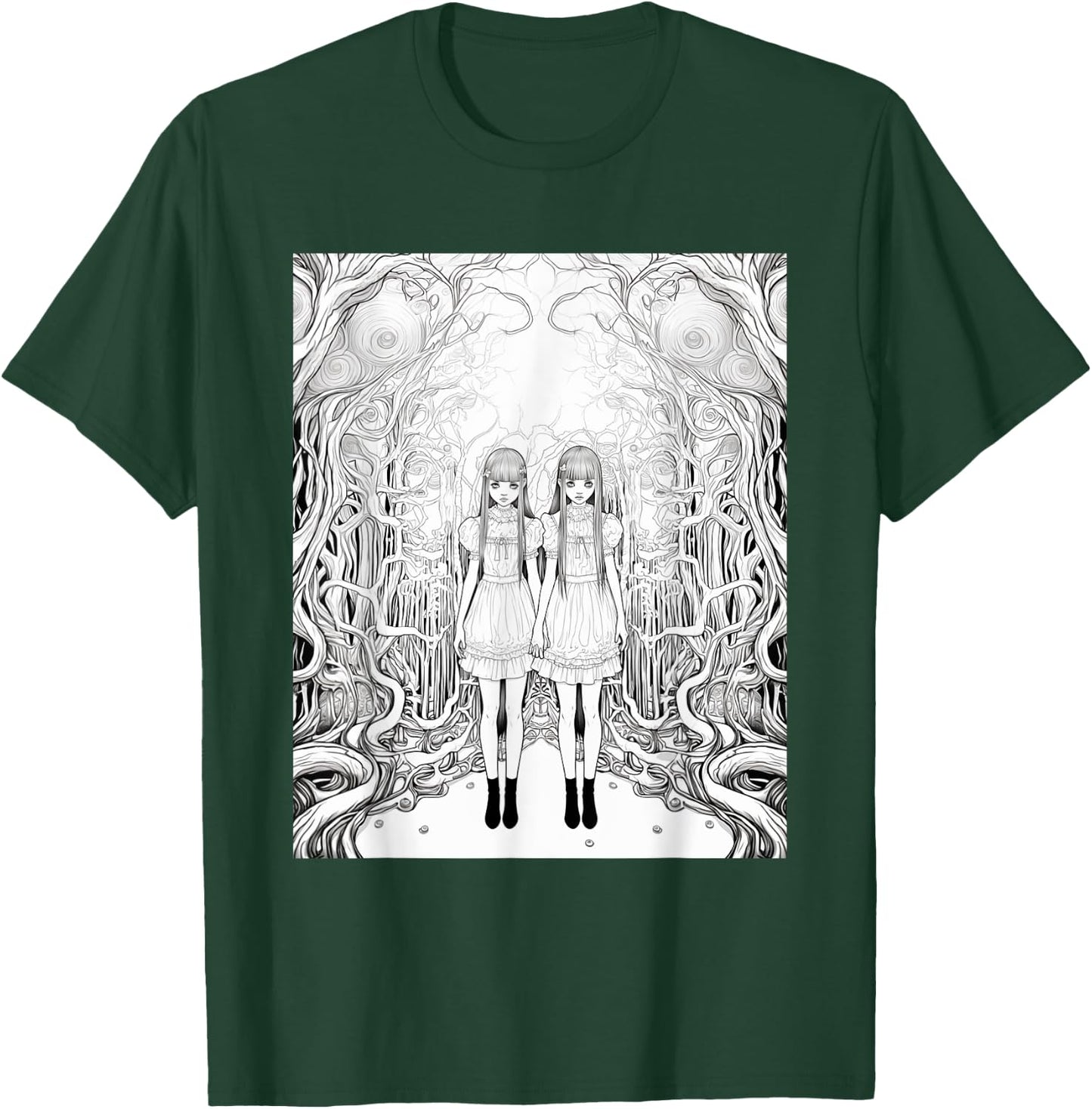 Manga Anime Demon Girl Beauty Horror T-Shirt - T-Shirt | Forest