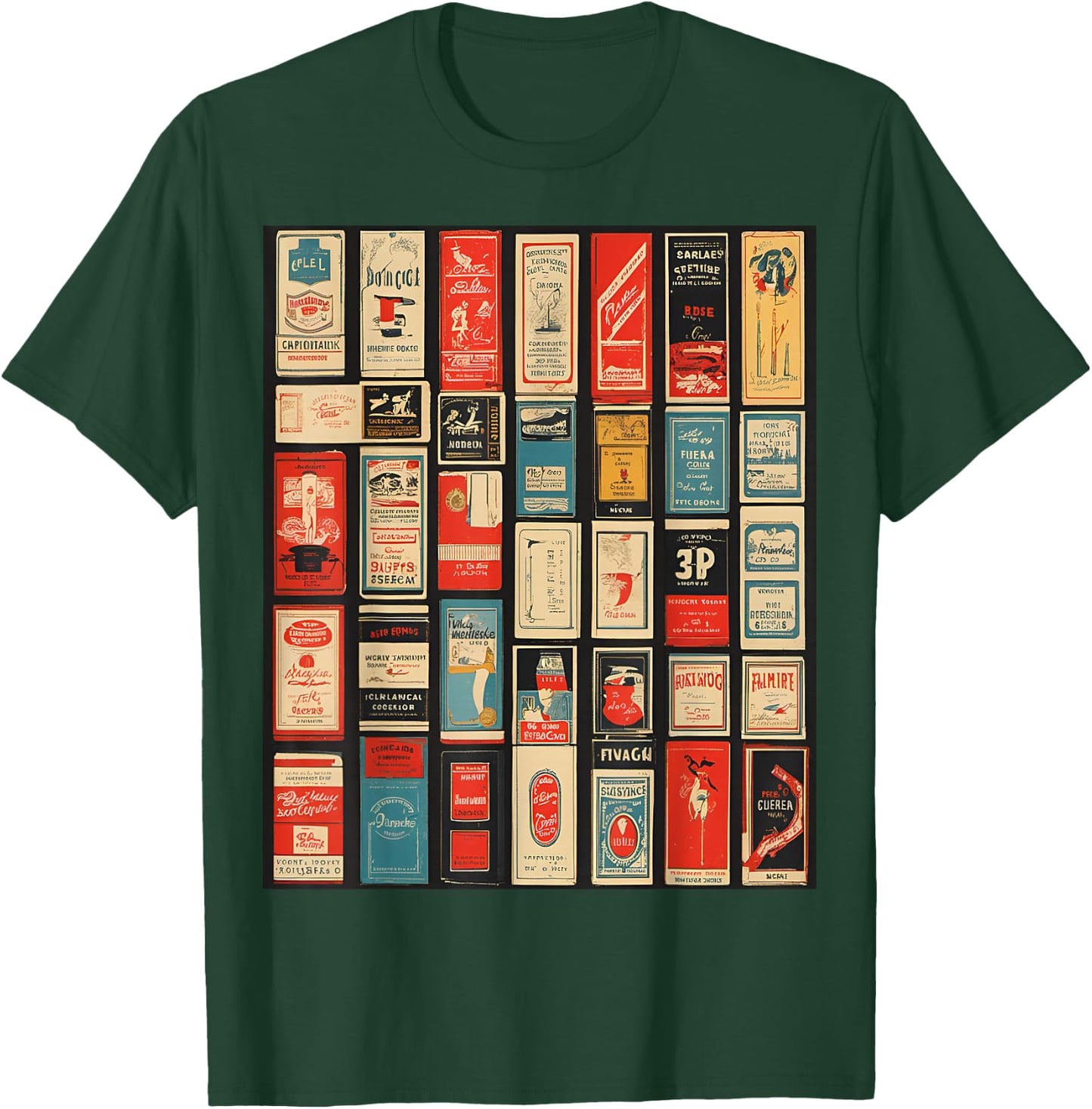 Vintage Matchbook Cover Collection Graphic T-Shirt - T-Shirt | Forest