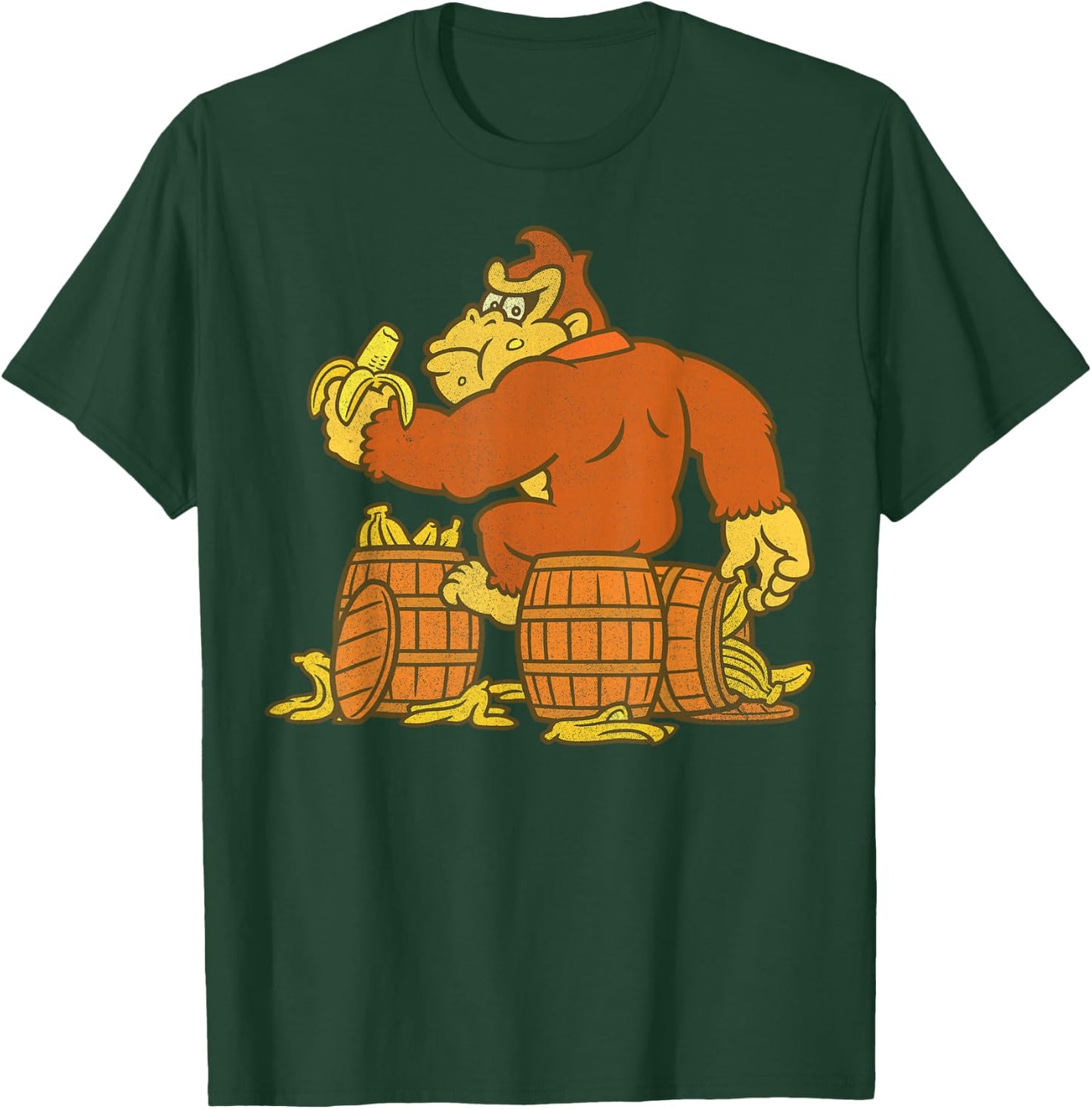 Super Mario Donkey Kong Bananas On Barrel T-Shirt - T-Shirt | Forest