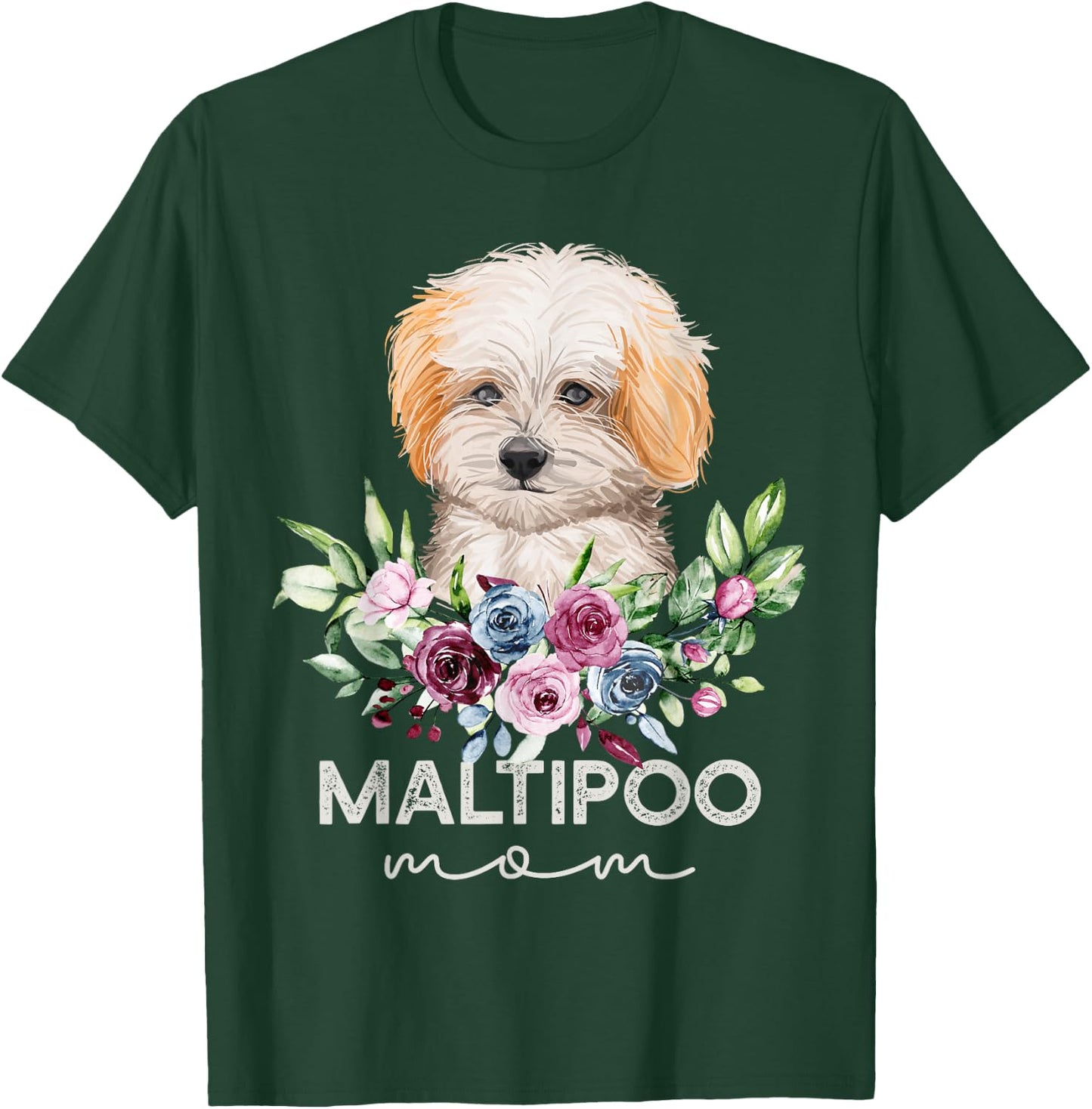 Maltipoo Shirt Dog Gifts Maltipoo Mom T-Shirt - T-Shirt | Forest