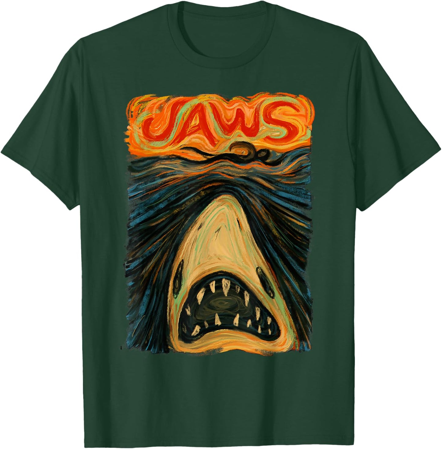 Jaws Scream Portrait T-Shirt - T-Shirt | Forest