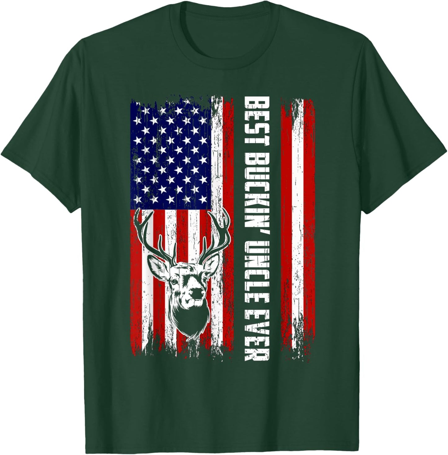Best Buckin' Uncle Ever Shirt Deer Hunting Bucking T-Shirt - T-Shirt | Forest