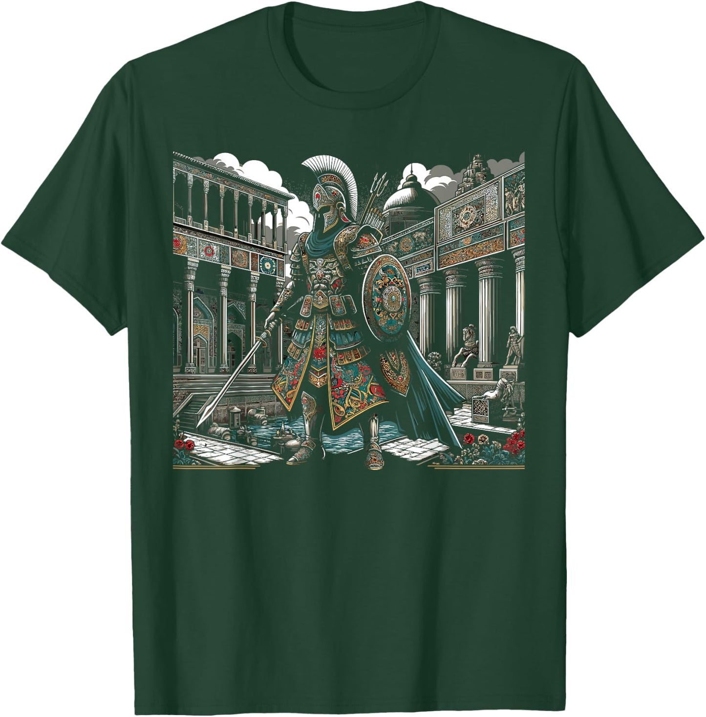 Persian Immortal Achaemenid Empire Persian Warrior T-Shirt - T-Shirt | Forest