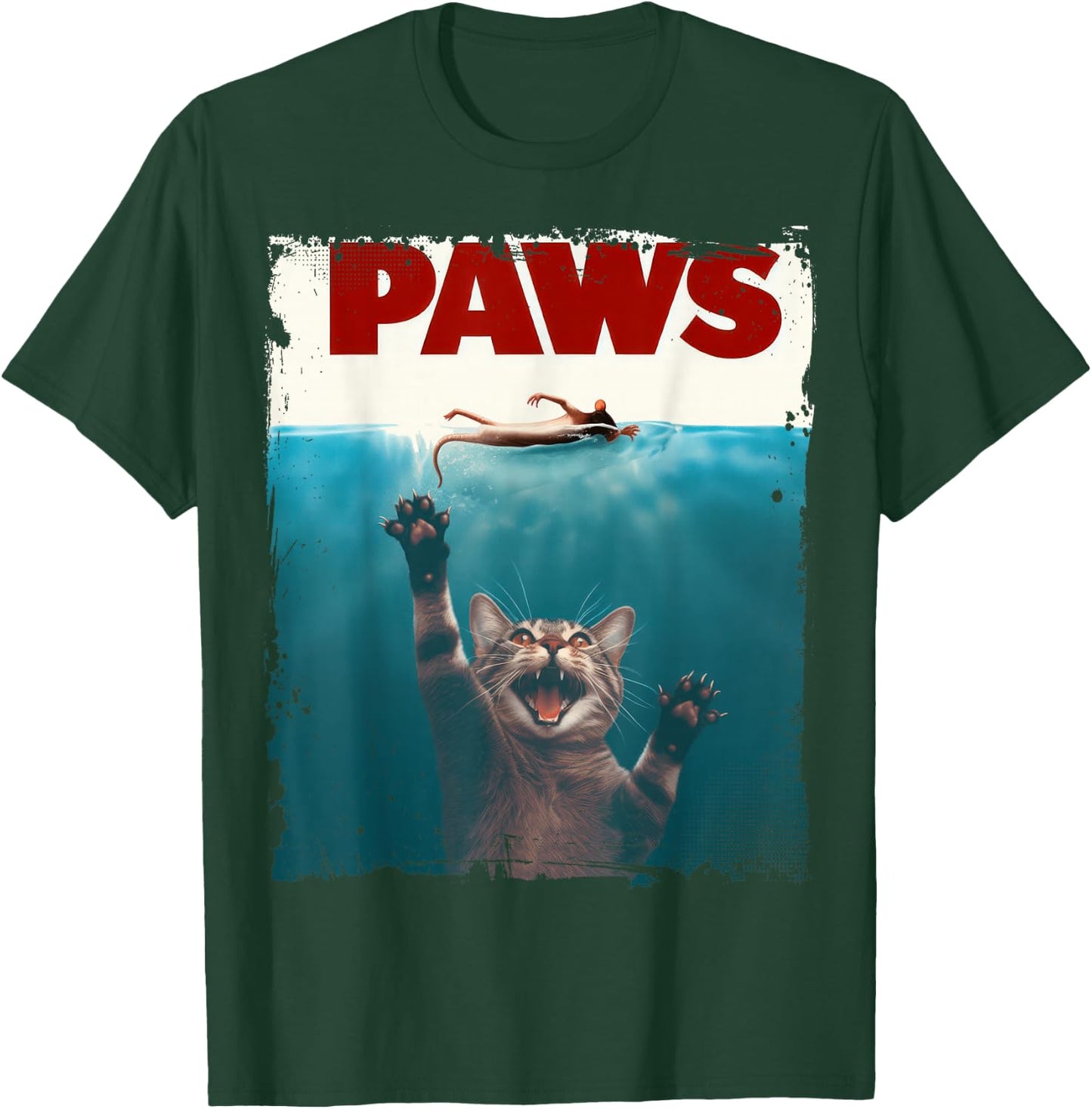 Paws Kitten Meow Parody Funny Cat Lover Gifts Cute Cat T-Shirt - T-Shirt | Forest