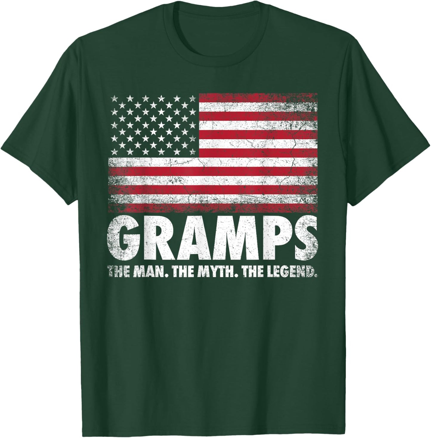 Gramps The Man Myth Legend Father's Day 4th of July Grandpa T-Shirt - T-Shirt | Forest