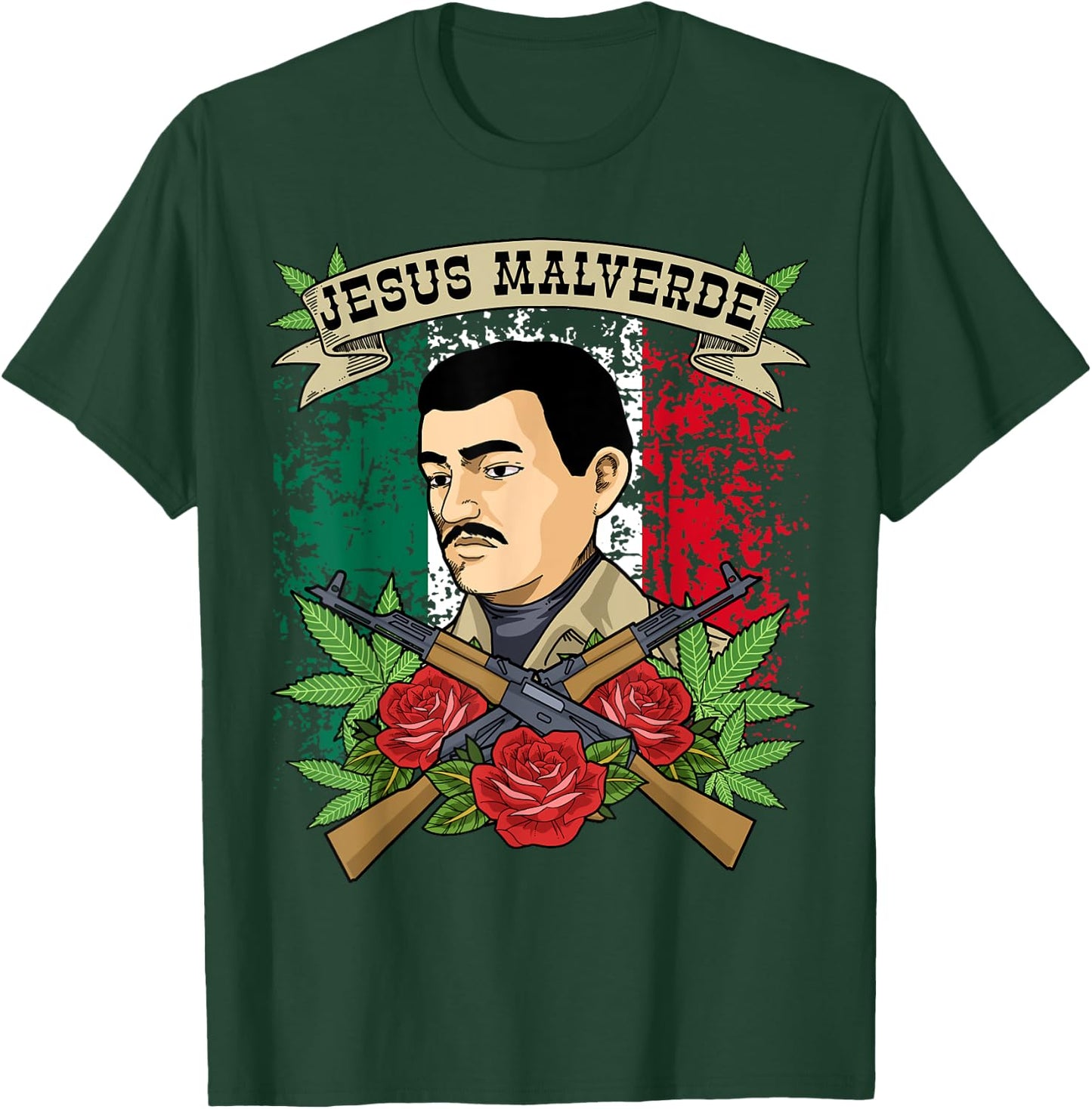 Jesus Malverde Shirt & Men Gifts Jesus Malverde T-Shirt - T-Shirt | Forest