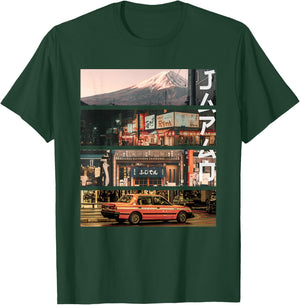 Aesthetic Style Vaporwave Japan 80s 90s Tokyo Osaka Street T-Shirt - T-Shirt | Forest