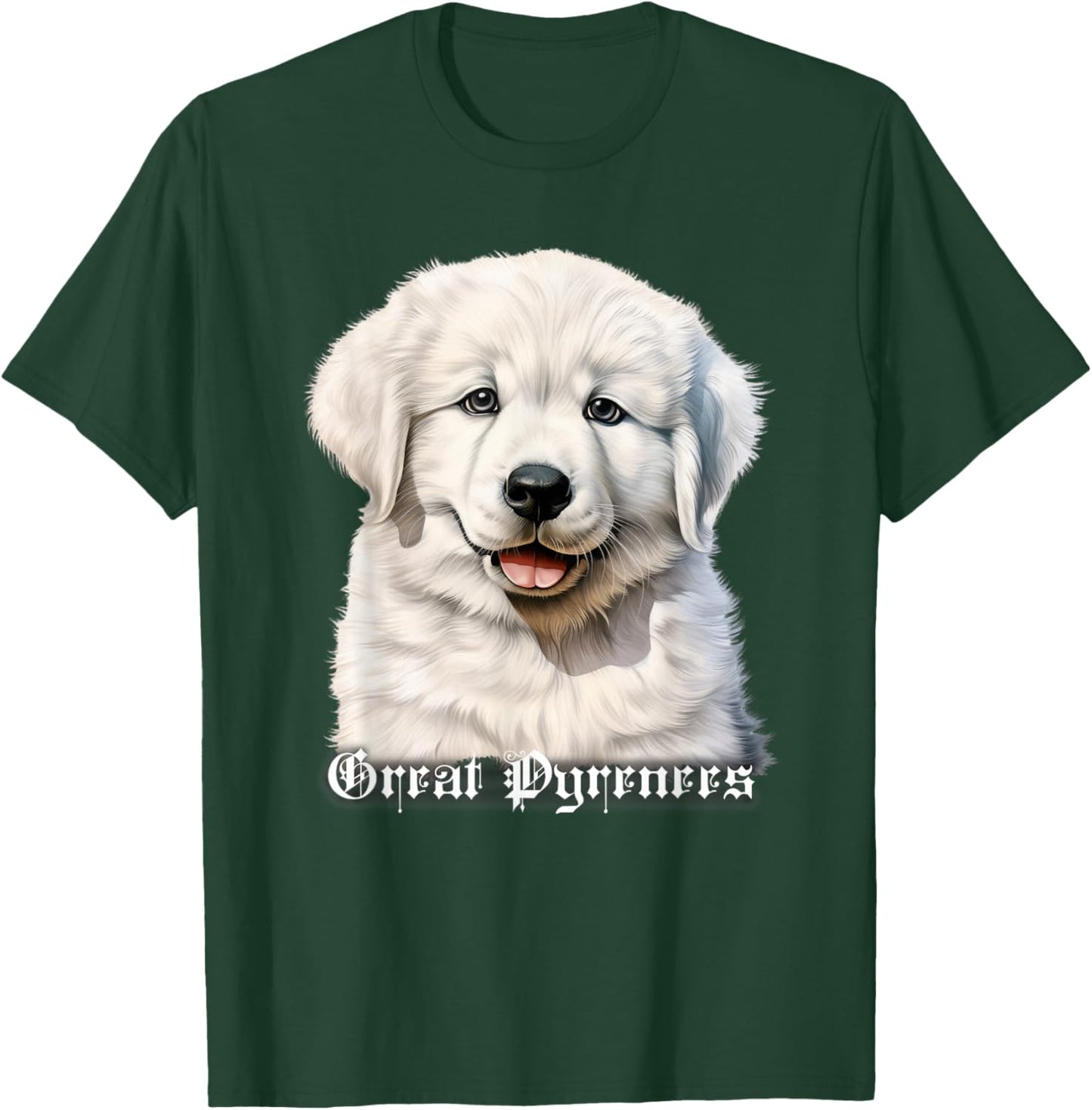 Great Pyrenees Dog x Puppy T-Shirt - T-Shirt | Forest