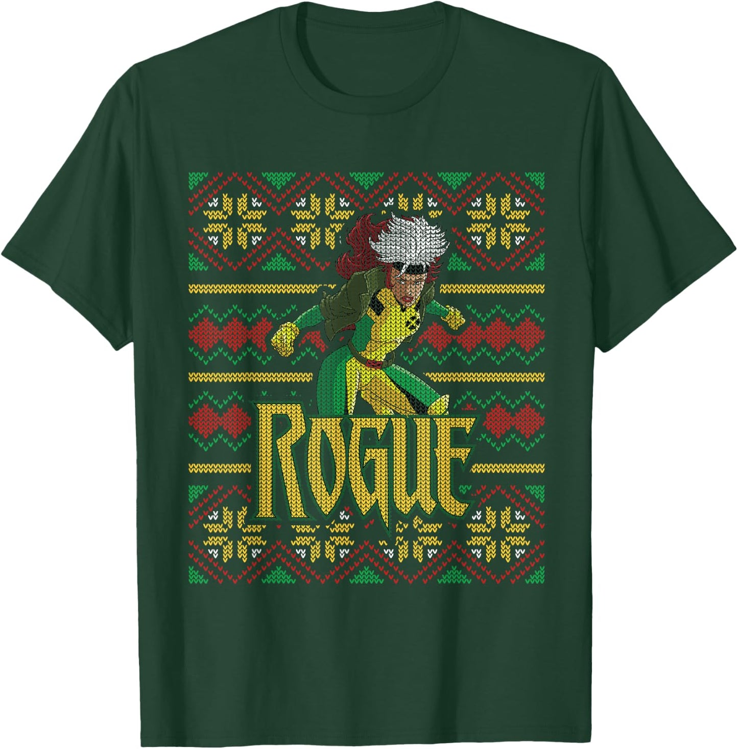 Marvel X-Men Rogue Holiday Sweater T-Shirt - T-Shirt | Forest
