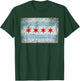 Chicago Flag Distressed Vintage Style Pride Men Women T-Shirt - T-Shirt | Forest