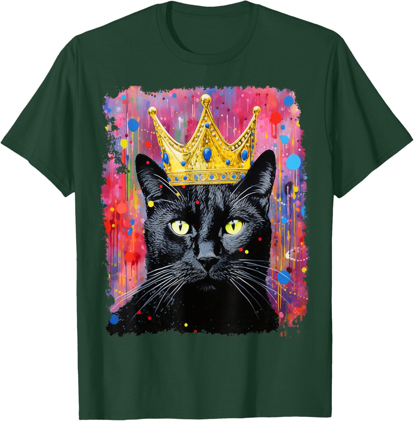 King Queen Black Cat T-Shirt - T-Shirt | Forest