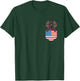 America Flag Boykin Spaniel Dog In Pocket T-Shirt - T-Shirt | Forest