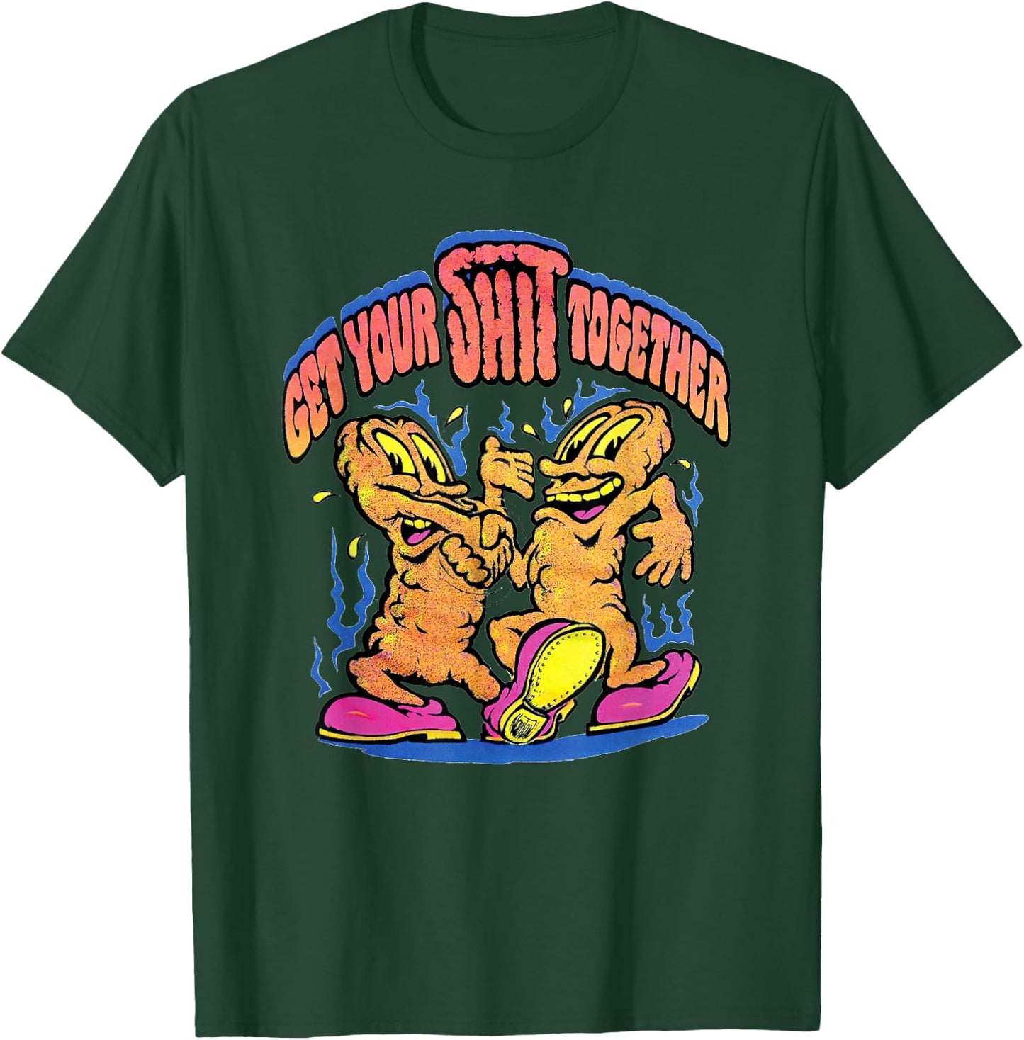 Get Your Shit Together Funny Vintage 70's Retro Adult Humor T-Shirt - T-Shirt | Forest