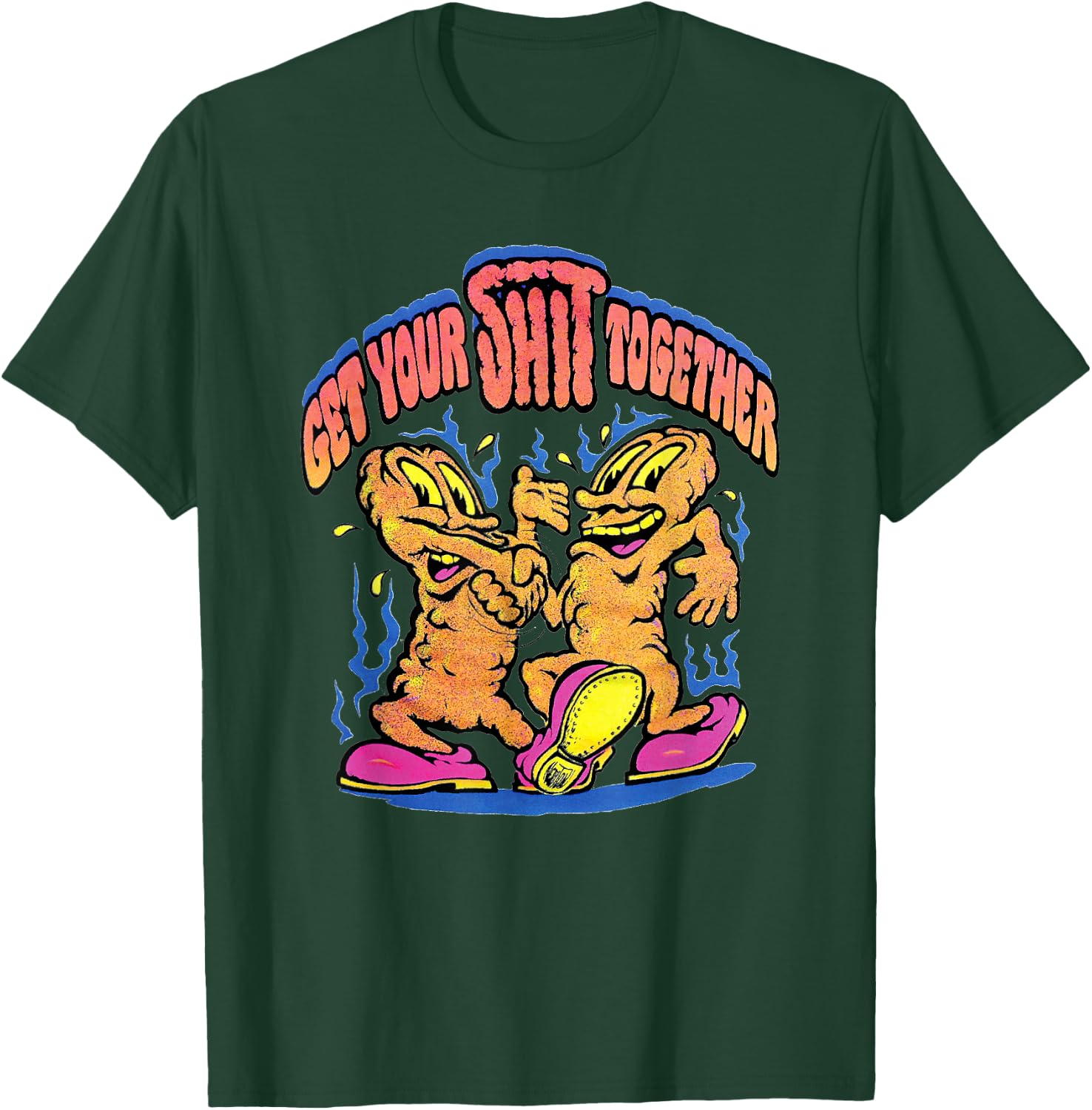 Get Your Shit Together Funny Vintage 70's Retro Adult Humor T-Shirt - T-Shirt | Forest