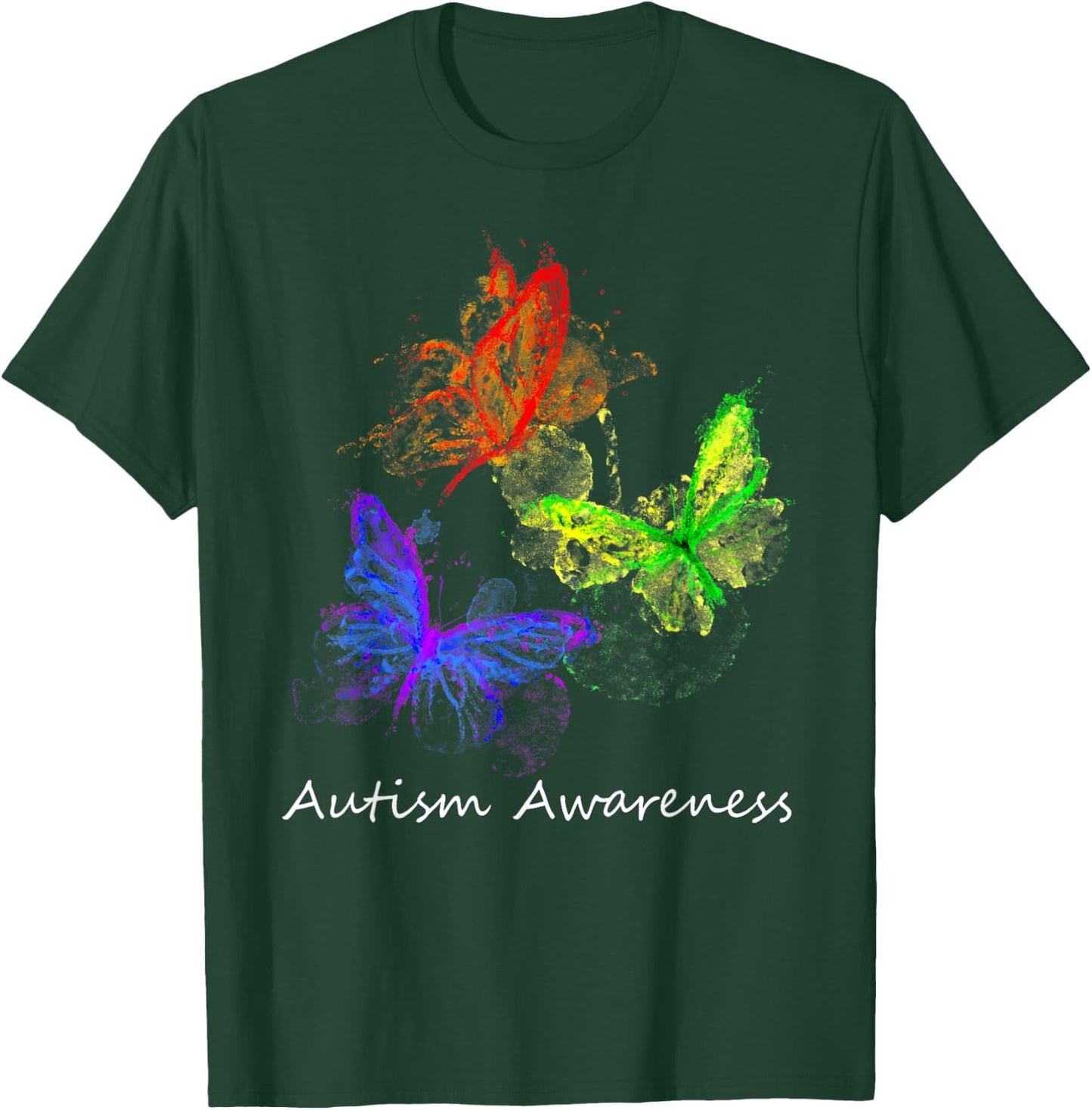 Autism Awareness Butterflies Without Puzzle Pieces Colorful T-Shirt - T-Shirt | Forest