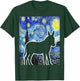 Donkey Starry Night Donkey Lover Farmer Painting T-Shirt - T-Shirt | Forest