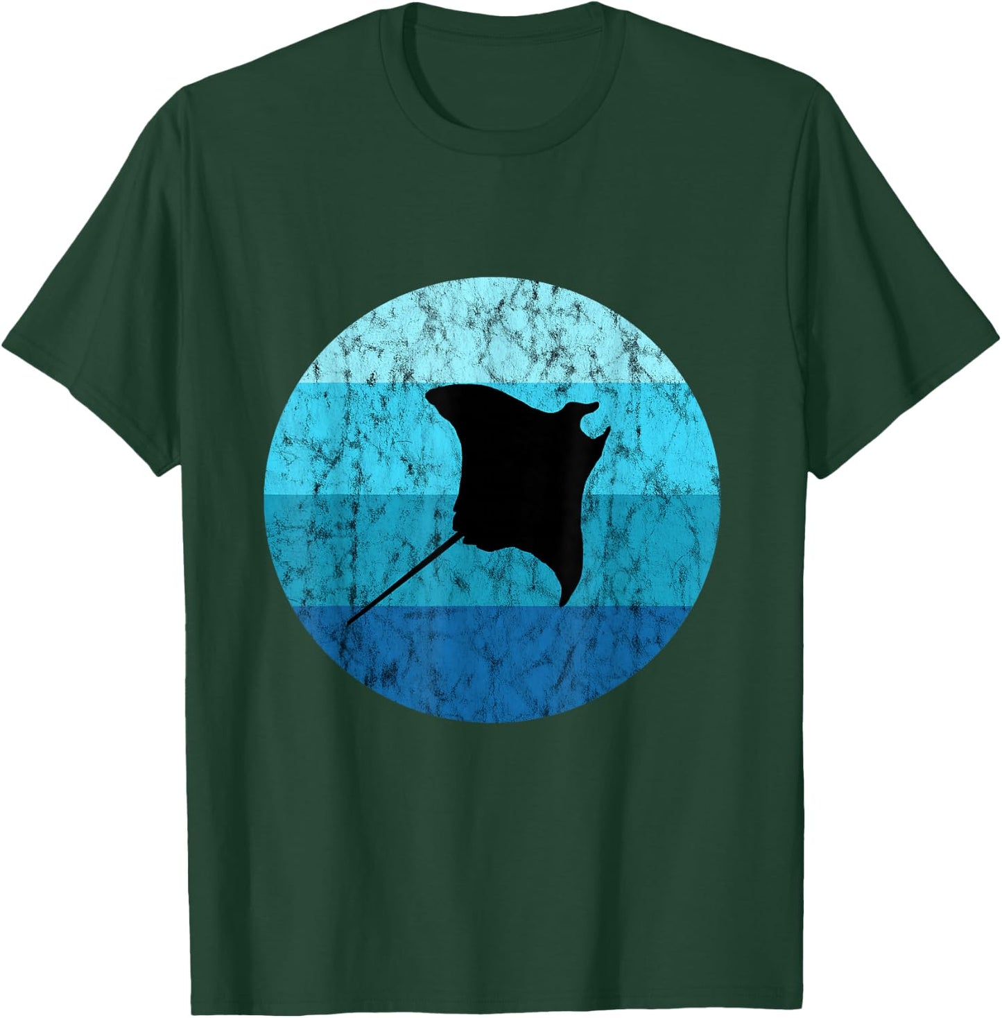 Manta Stingray Retro Vintage Ocean Sea Creatures T-Shirt - T-Shirt | Forest