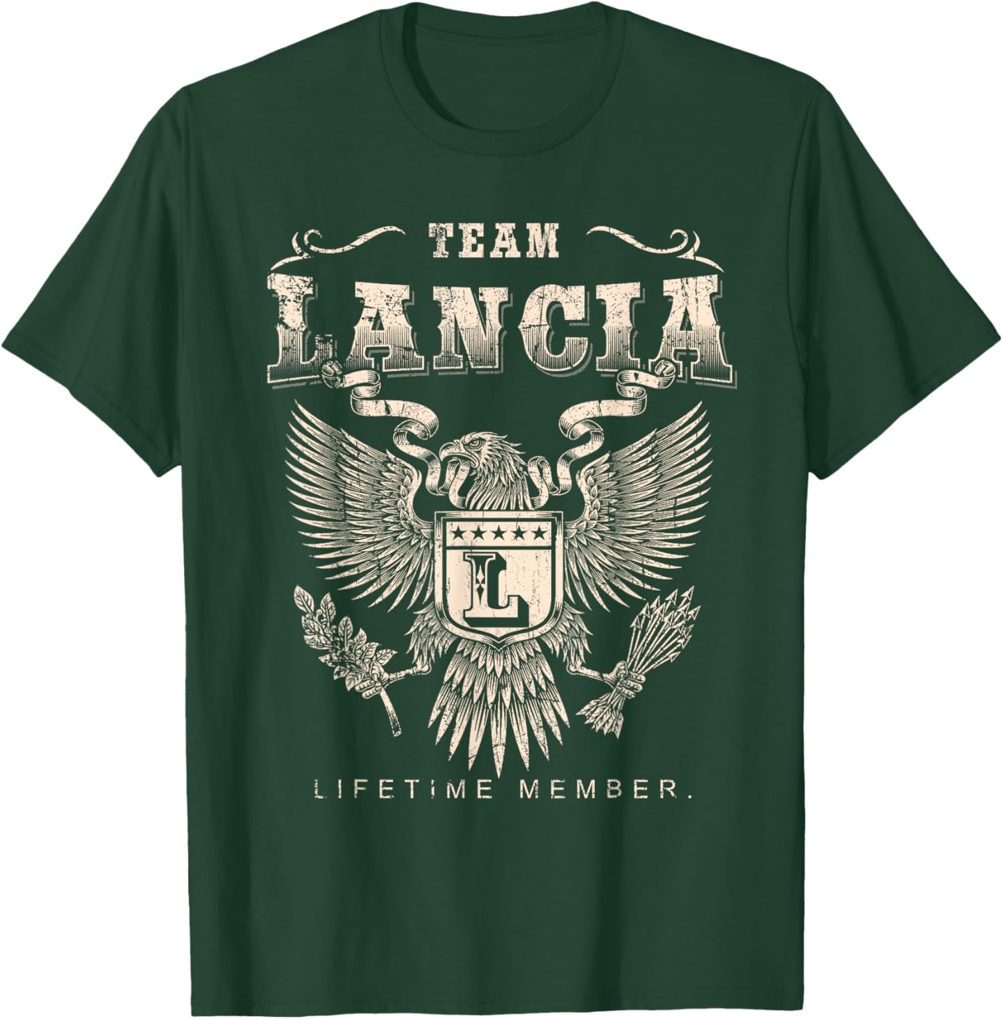 Team Lancia Lifetime Member - Lancia Name T-Shirt - T-Shirt | Forest