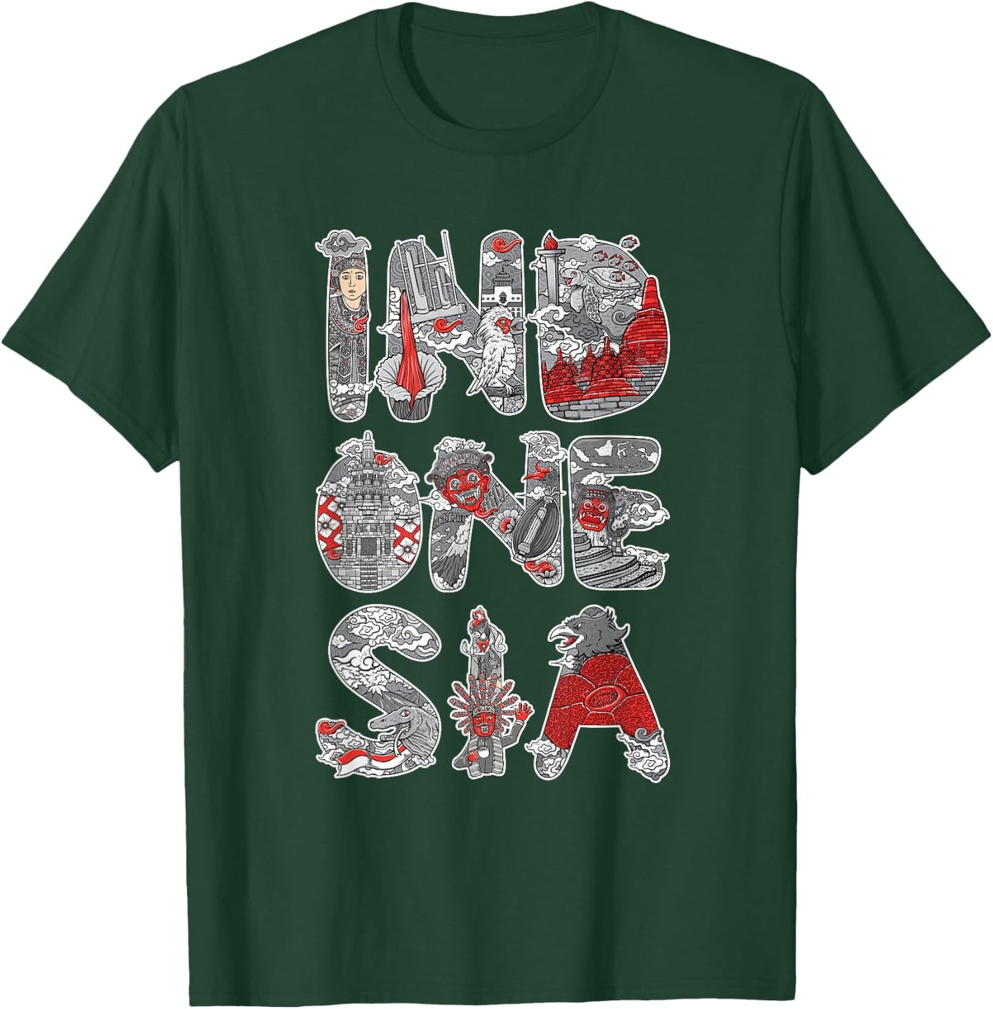 Asia Borobudur Temple Indonesia T-Shirt - T-Shirt | Forest