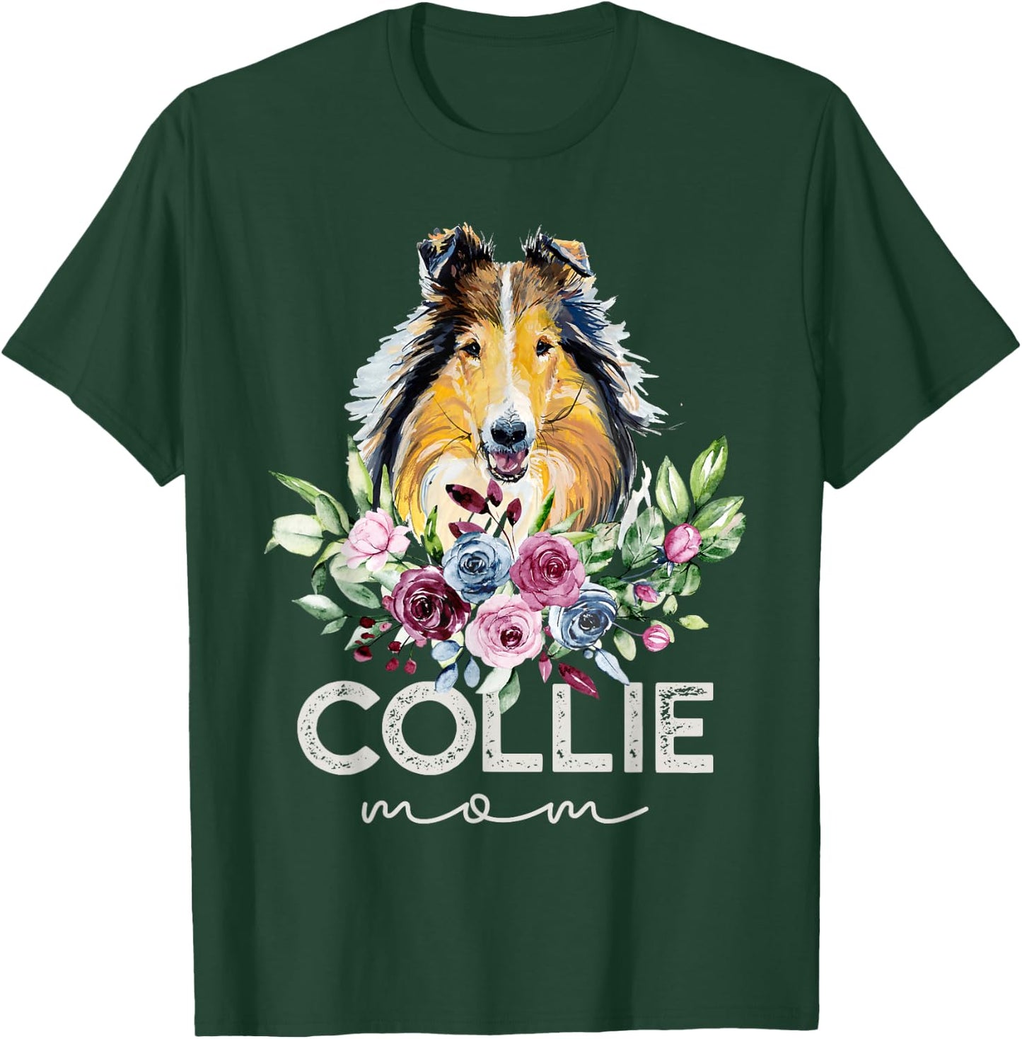 Rough Collie Shirt Gifts Dog Mom T-Shirt - T-Shirt | Forest