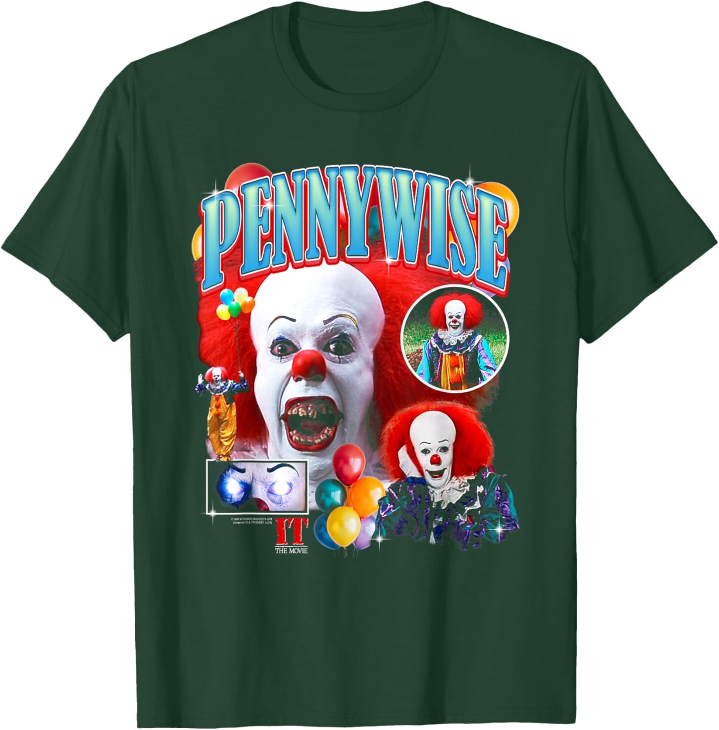 It Pennywise The Clown Collage Horror T-Shirt - T-Shirt | Forest