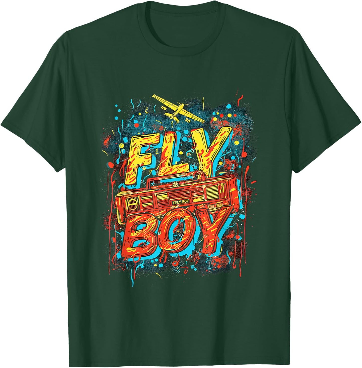 Fly Boy Hip Hop 80s 90s Urban Graffiti Style T-Shirt - T-Shirt | Forest