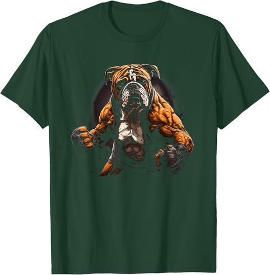 Bulldog Boxing T-Shirt - T-Shirt | Forest