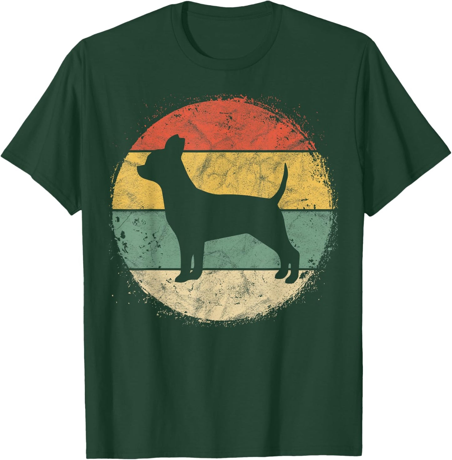 Circular Retro Chihuahua Owner Gift Chi-chi Parents Dog Mom Men Women Girls Kids T-Shirt - T-Shirt | Forest