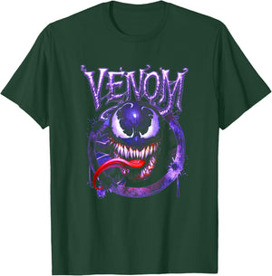 Marvel Spider-Man Venom Scary Face Dripping Vintage Portrait T-Shirt - T-Shirt | Forest