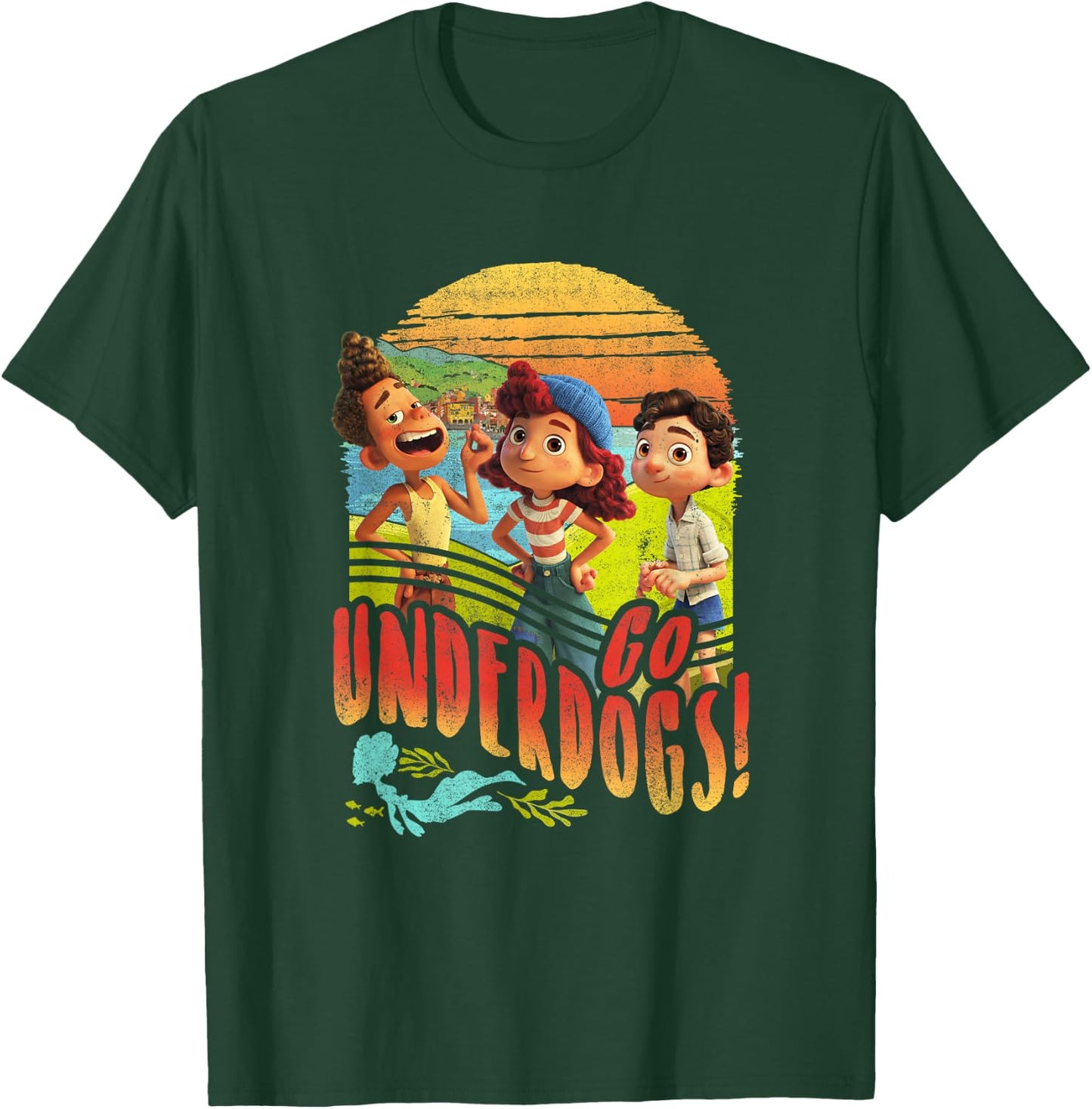 Disney Pixar Luca Go Underdogs Group Shot Small T-Shirt - T-Shirt | Forest