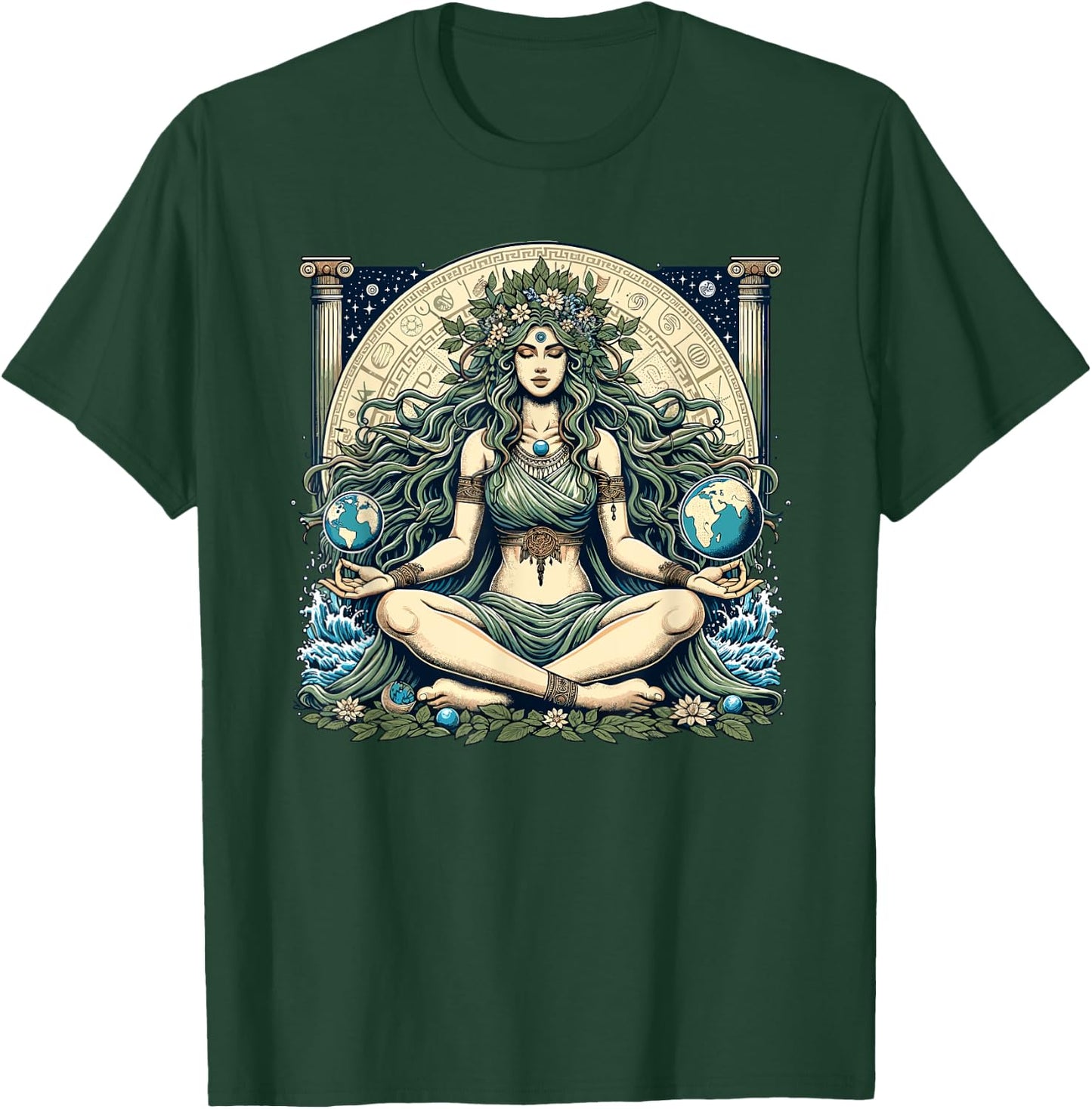Earth Day Gaia Greek Pagan Mother Earth Hippie Nature Witchy T-Shirt - T-Shirt | Forest